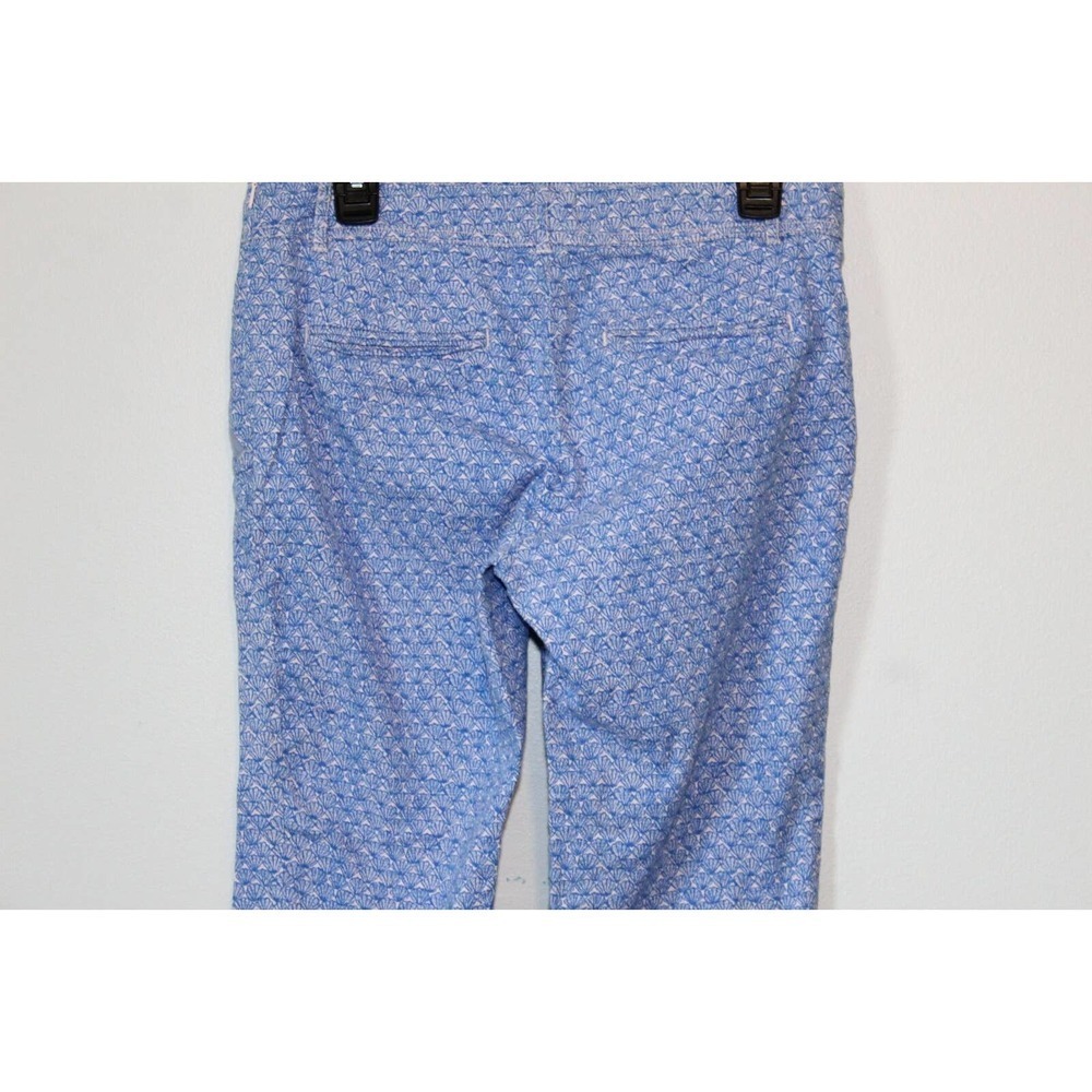 ✨2/$20 Cartonnier Sea Shell Print Charlie Trouser Pants Blue White 6 H14473 - Picture 7 of 16